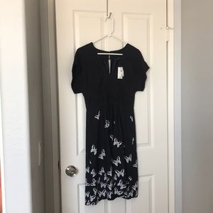 Banana Republic Black Butterfly Dress